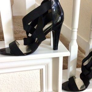 Strappy Black Heeled Sandal